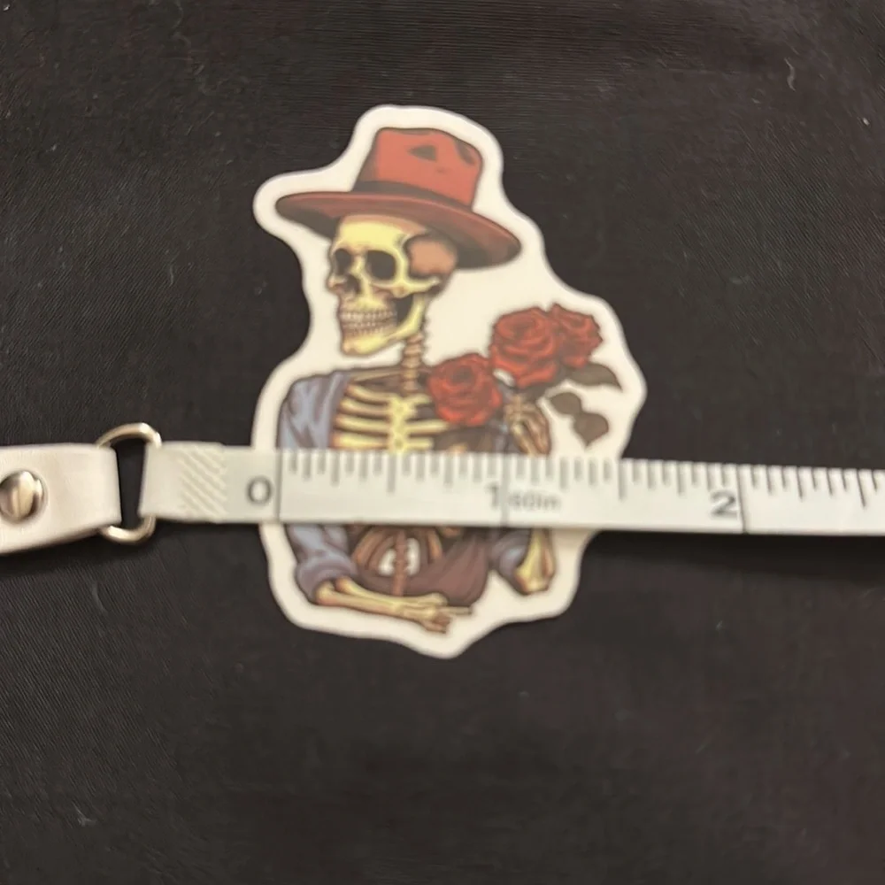 Floral skull stickers/decals.